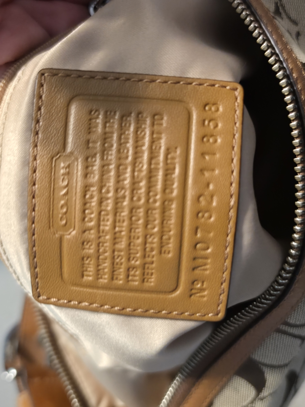 Coach Brown Signature Canvas Hobo Bag - Picture 5 of 6
